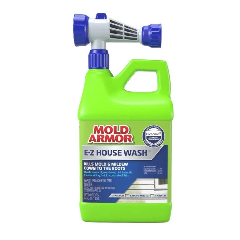 Mold Armor E-Z House Wash, 64 oz., Brick, Concrete, Trim & Siding Cleaner | Walmart (US)