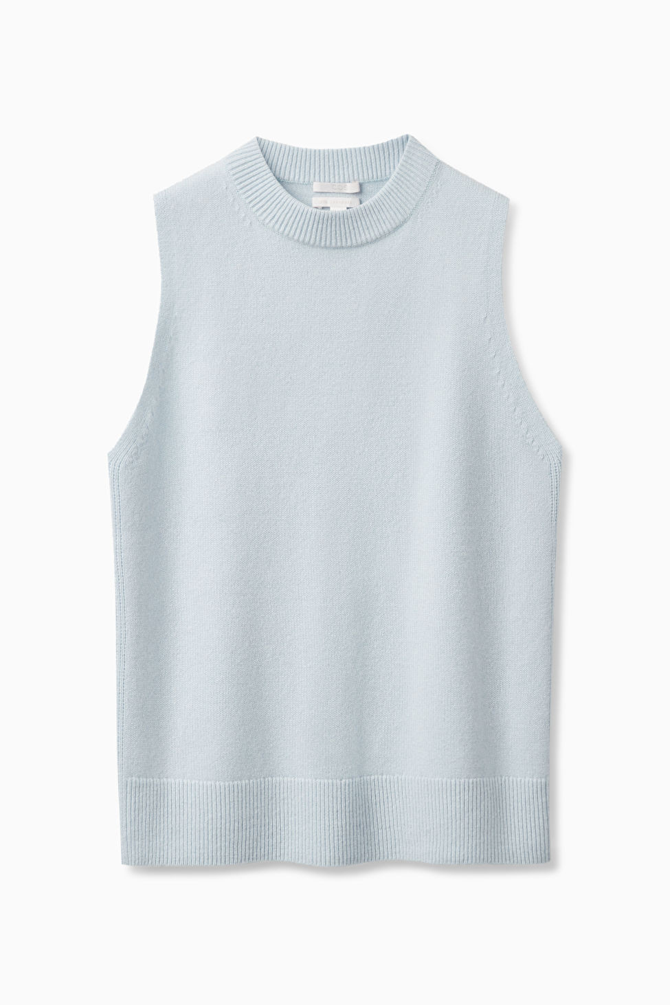 RELAXED-FIT PURE CASHMERE VEST - LIGHT BLUE - COS | COS (EU)