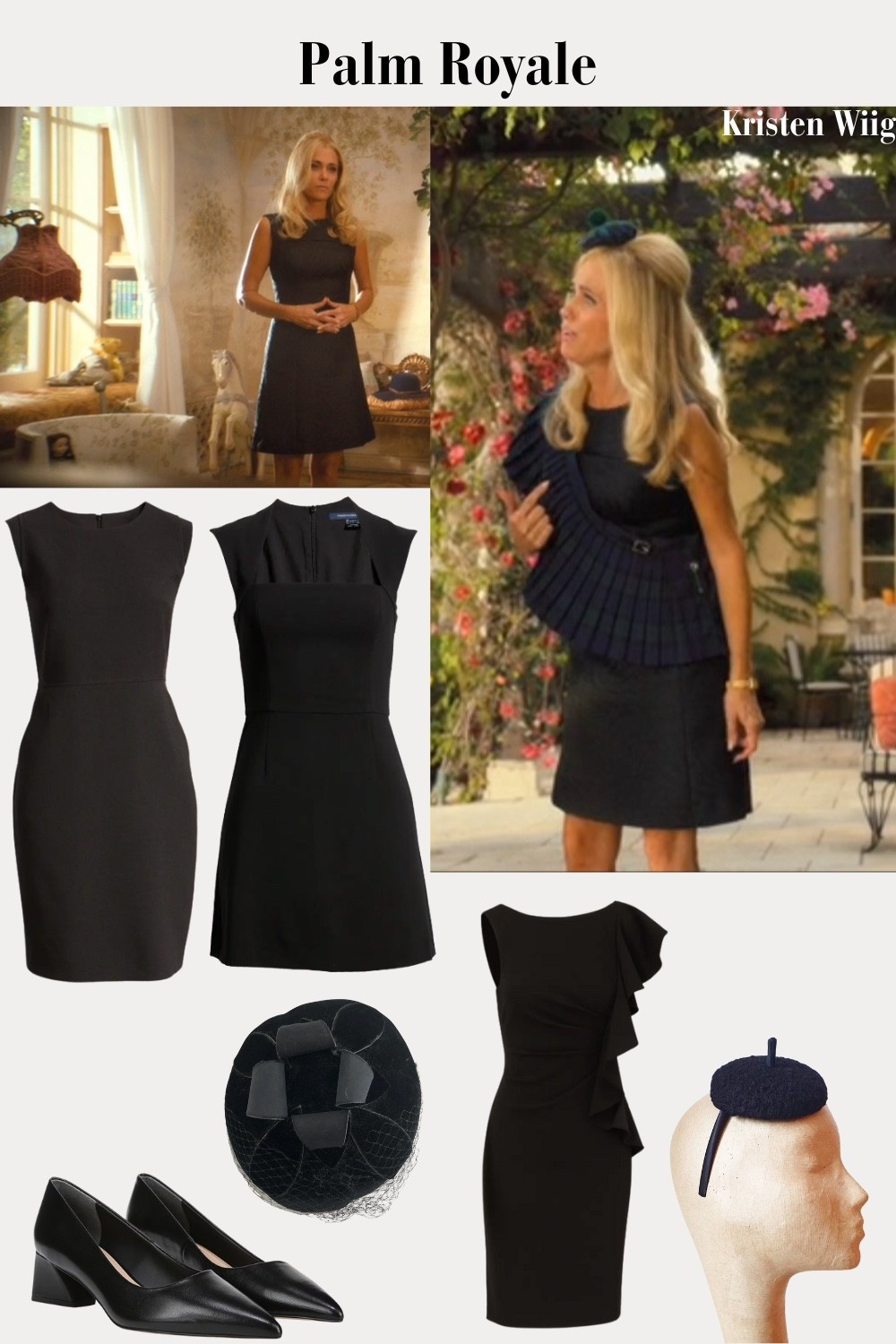 Maxine Simmons Outfit 1 Episode 7 - Maxine attending a funeral in a black fitted dress with a matching jacket.