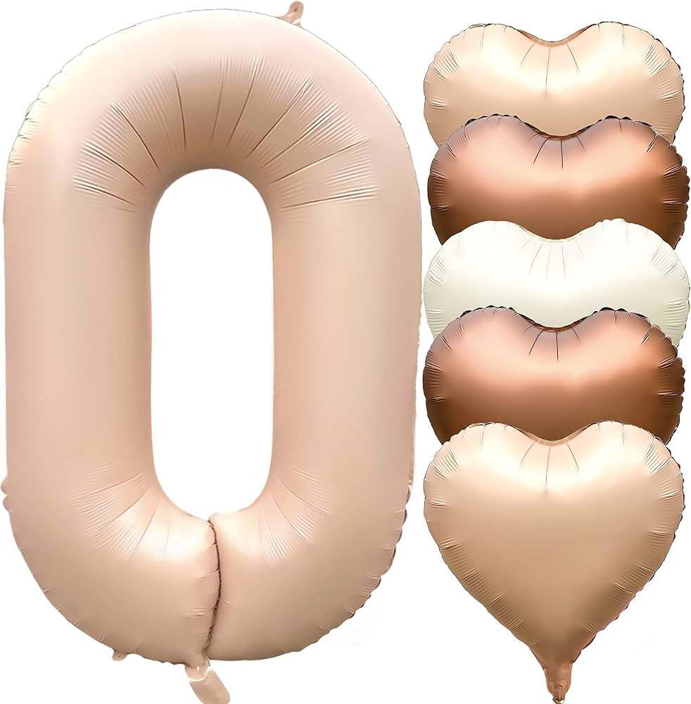 Jonhamwelbor 40 inch Number 0 Balloon Large Size Foil Helium Big Number Balloon 0-9 Birthday Part... | Amazon (US)