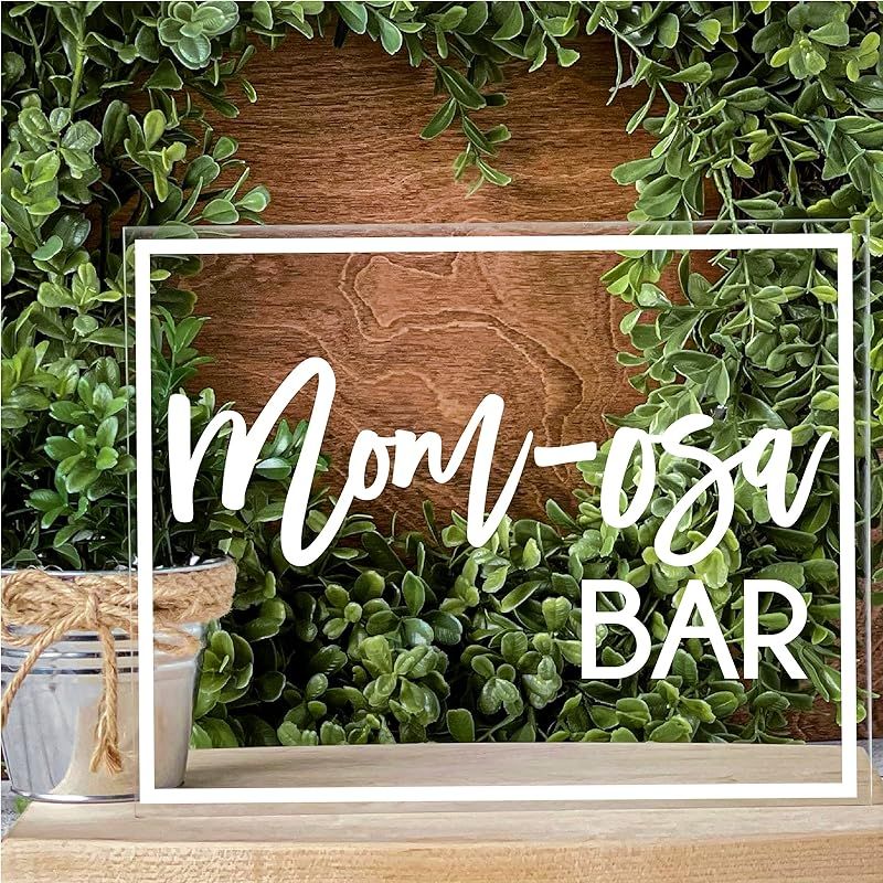 Yippee Daisy Mom-osa Bar Gender Reveal Party Decorations Sign - Gender Reveal Tabletop Sign With ... | Amazon (US)