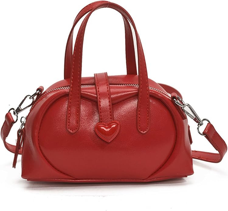 Heart Purse Quilted Valentine Purse Small Cute Shoulder Bag Vegan Leather Mini Crossbody Zipper H... | Amazon (US)