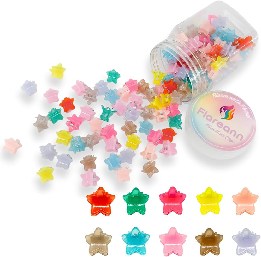 Mini Star Hair Clips for Baby, 100 Pcs Toddler Hair Clips | Amazon (US)