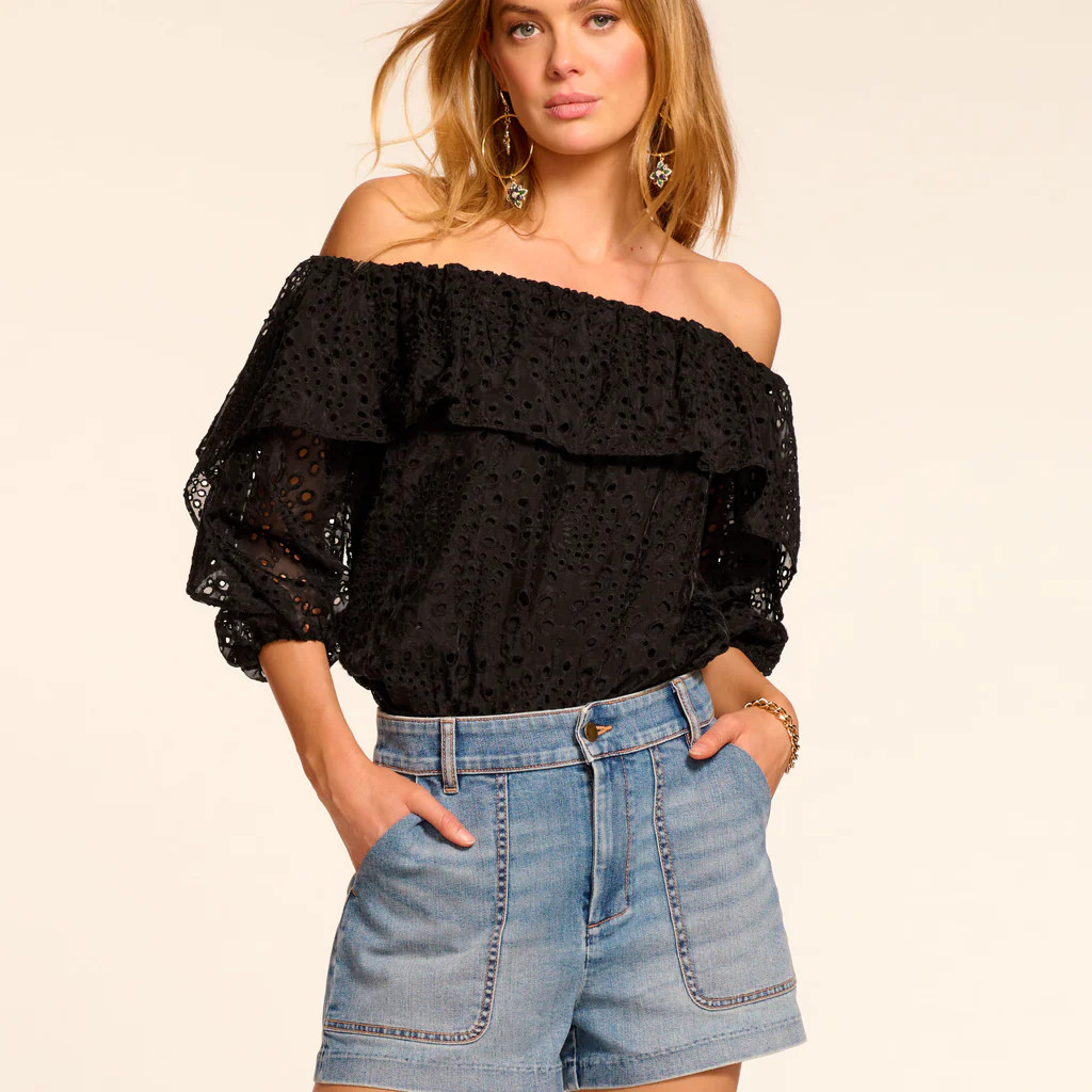 Hilary High Waisted Denim Mini Short | Ramy Brook