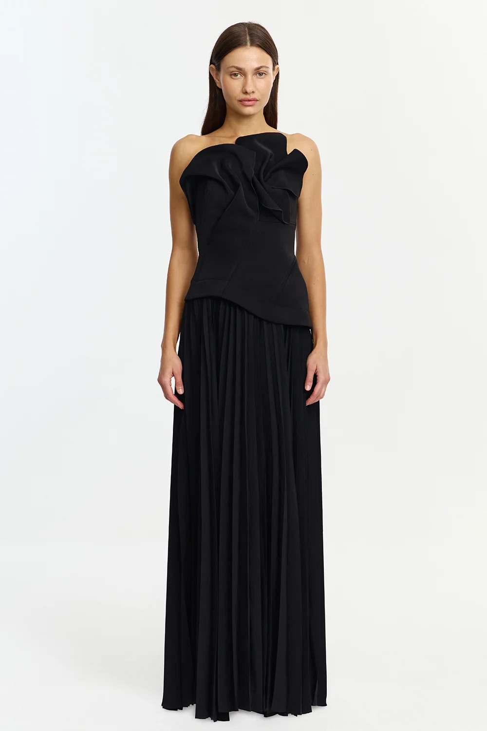 Esherly Asymmetrical Maxi Dresss in Black | Acler