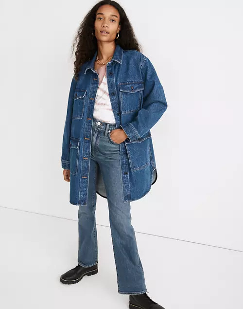 Denim Oversized Chore Coat in Laurelton Wash | Madewell
