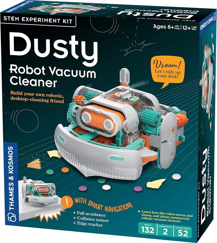 Thames & Kosmos Dusty Robot Vacuum Cleaner STEM Kit | Build a Desktop Robotic Vacuum with Sensors... | Amazon (US)