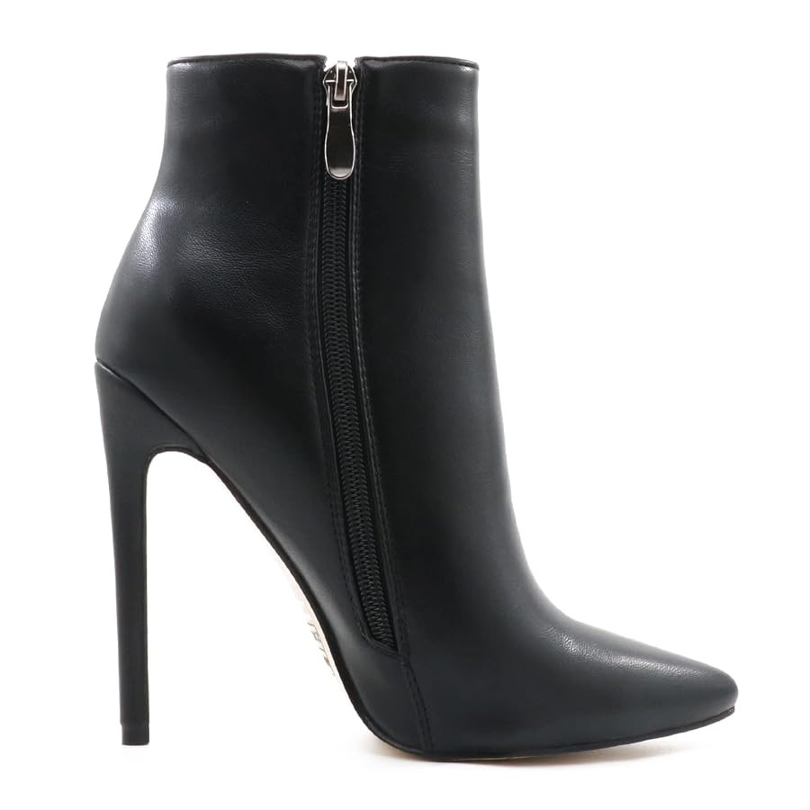 COLETER Women's Black Ankle Boots Closed Pointed Toe Stilettos Autumn Dress Booties | Amazon (US)