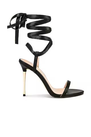 FEMME LA Athena Lace Up Sandal in Black from Revolve.com | Revolve Clothing (Global)