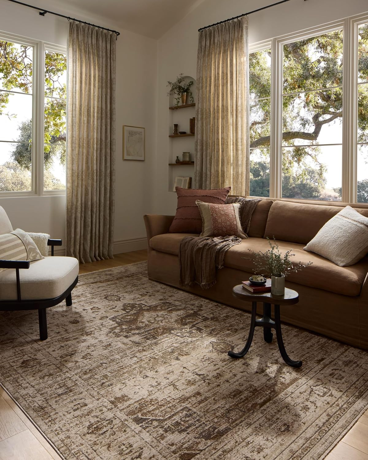 Loloi Haywood Natural/Bark 5'-3" x 7'-7" Area Rug | Amazon (US)