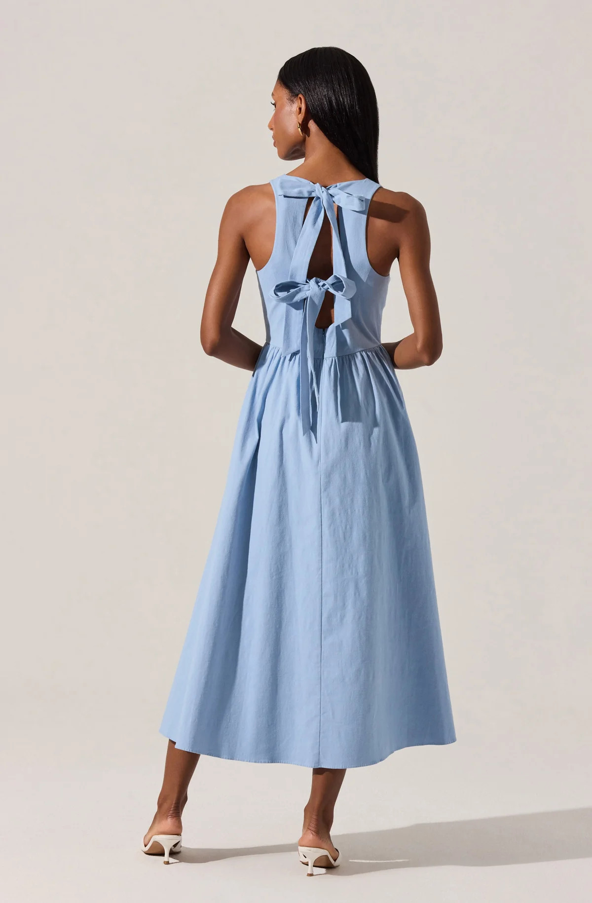 Bow Back Apron Midi Dress | ASTR The Label (US)