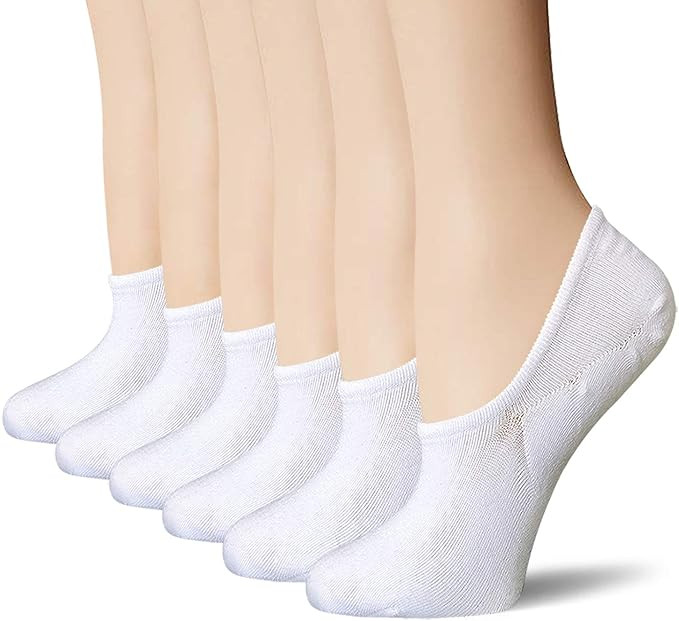 BERING Women's No Show Socks 6 Pairs Low Cut Invisible Non Slip for Sneaker Slip On Liner | Amazon (US)
