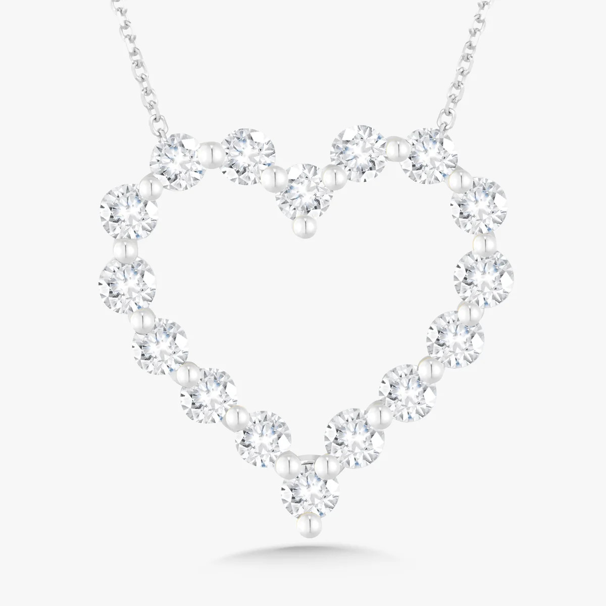 Mama's Charlie Cloud\u00ae Floating Diamond Heart Necklace 3.84 ctw | RW Fine Jewelry