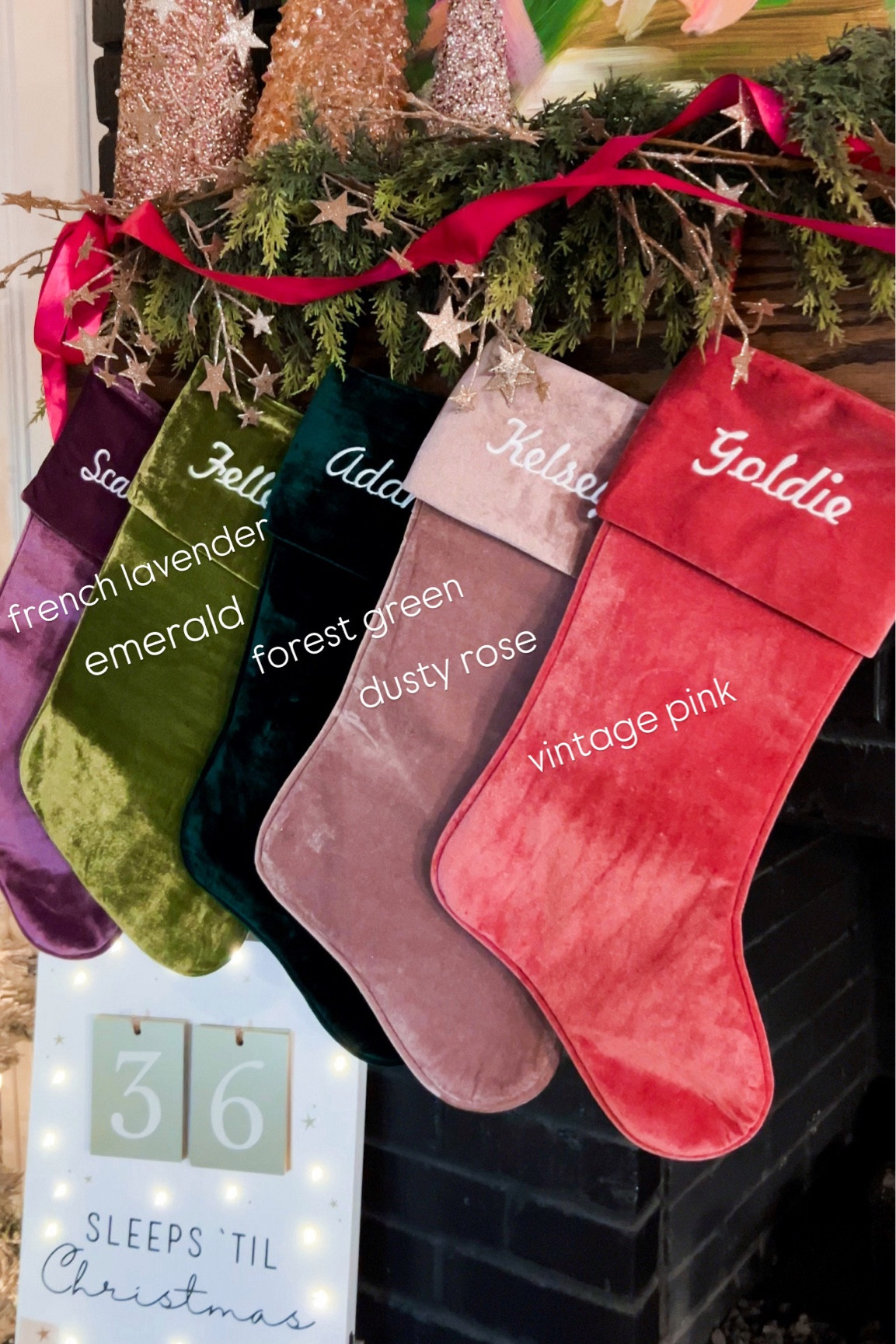 Stockings Christmas decor mantle 

#LTKSeasonal #LTKHoliday #LTKHome