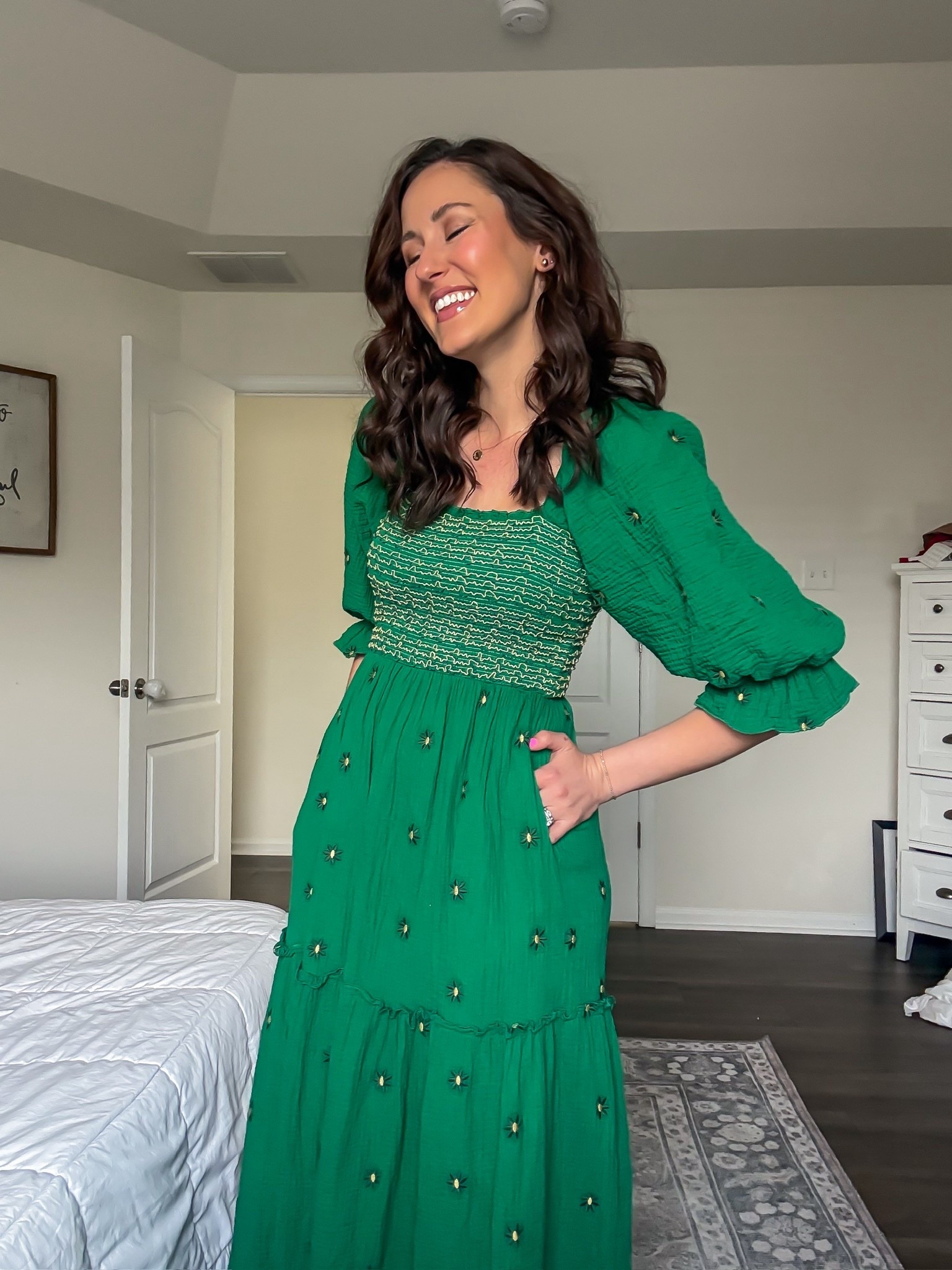 Stretchy spring dress that’s nursing friendly + super comfy! More affordable than free people but looks the same! 🙌🏼

#LTKmomlife #LTKSeasonal #LTKdayinmylife