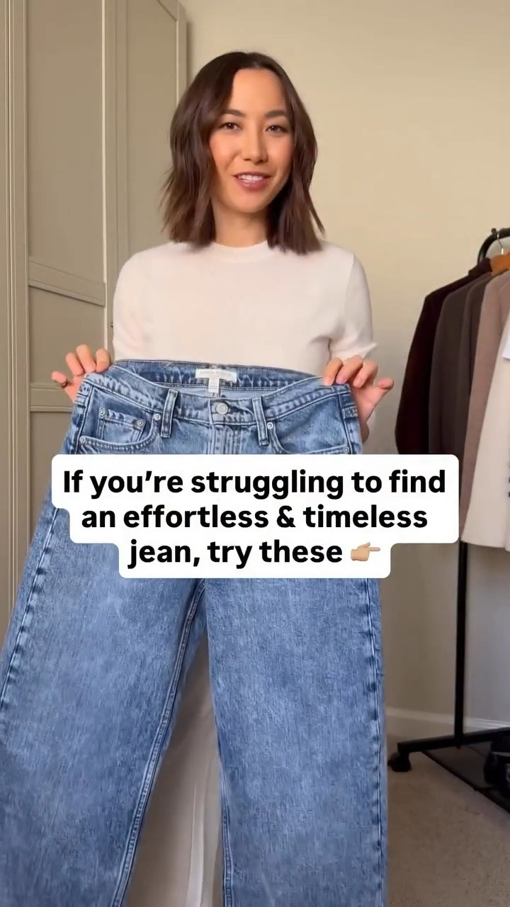 30% off your full-priced purchase at BR! 

When you find the perfect jean 👌🏼 if you have been struggling to find an effortless & timeless jean style - try these 90s relaxed/loose jeans! These are mid rise but I also linked a similar high rise pair from Abercrombie. These BR ones are like a hybrid between a wide leg/straight leg/barrel jean 

I sized down (they run big and loosen up as you wear them) and wearing the petite inseam for a crop. I am 5’4”

#LTKootd #LTKSaleAlert