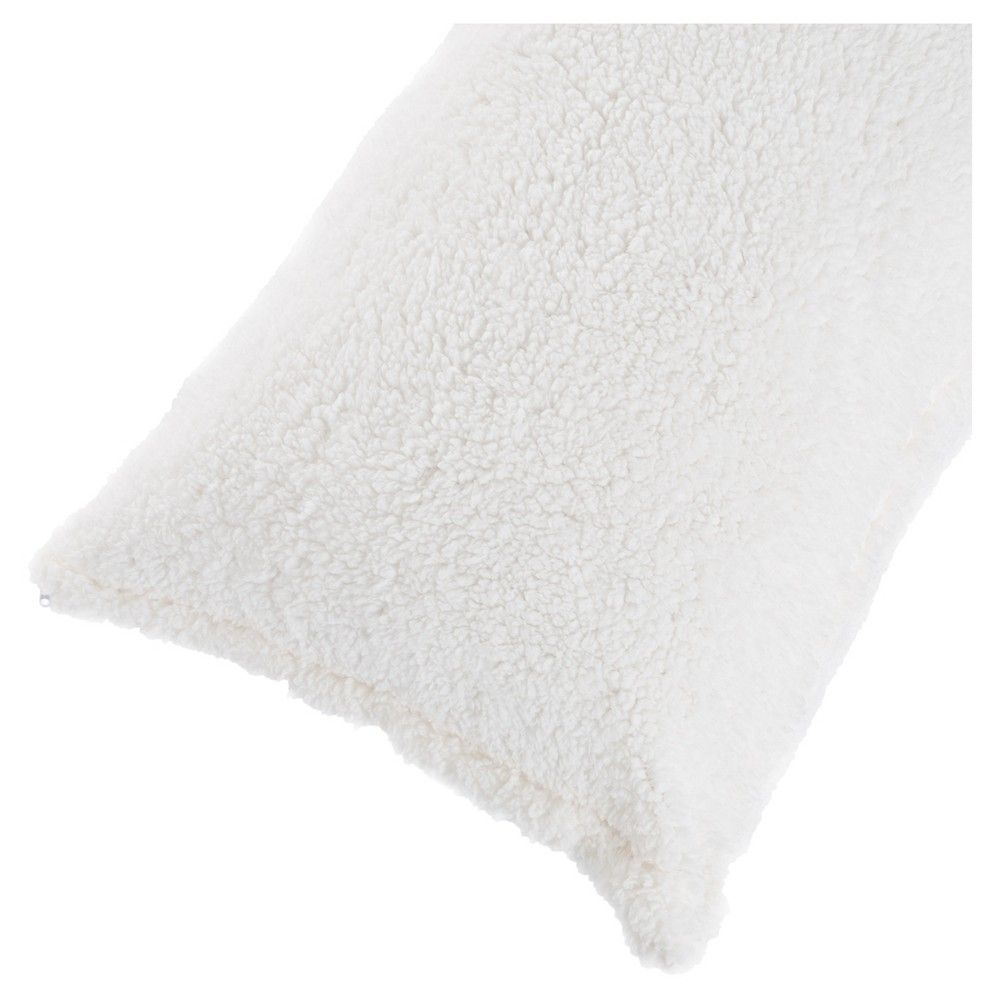 Soft Sherpa Body Pillow Cover (52""x18"") White - Yorkshire Home | Target