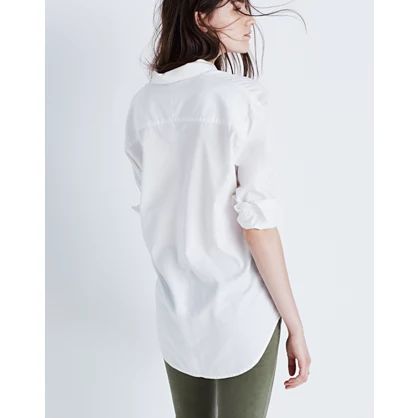 Drapey Oversized Boyshirt in Pure White | Madewell