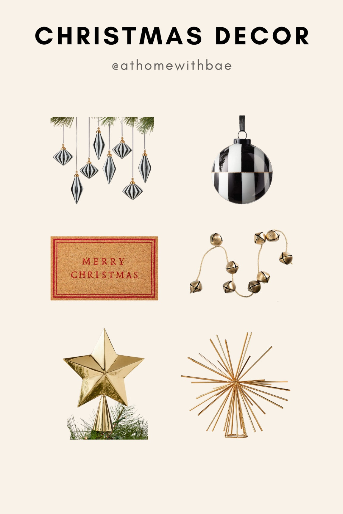 Christmas ornaments, Christmas bells, Christmas tree star, Christmas decor 