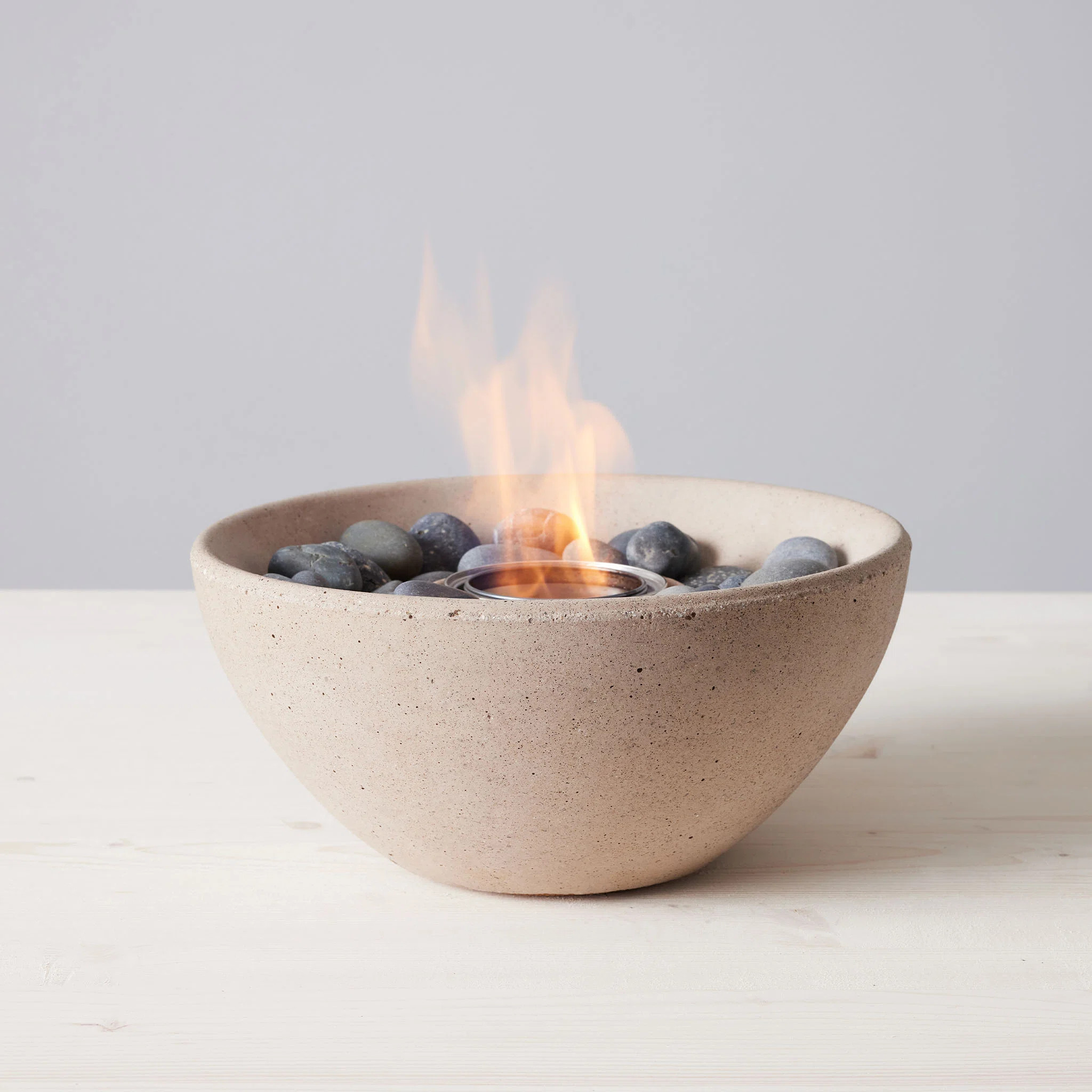 TerraFlame Basin Concrete Table Top Gel Fuel Fire Bowl - Indoor and Outdoor Use | Wayfair North America