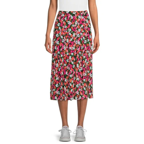 The Get Women's Slip Skirt with Slit - Walmart.com | Walmart (US)