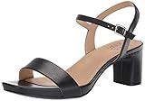 Naturalizer Women's Ivy Ankle Strap Heels Sandal, Black Leather, 6.5 Wide | Amazon (US)