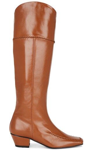 Whipstitch Long Boot in Brown | Revolve Clothing (Global)