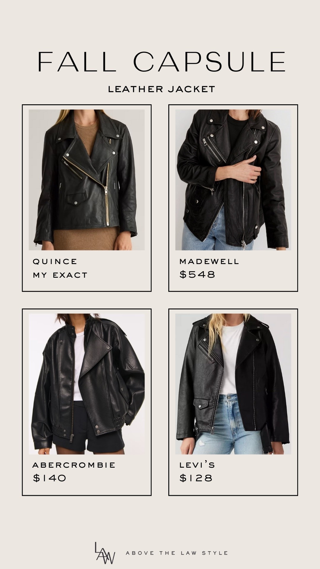 Fall Capsule: Leather Jacket

#LTKFindsUnder100 #LTKFindsUnder50 #LTKStyleTip