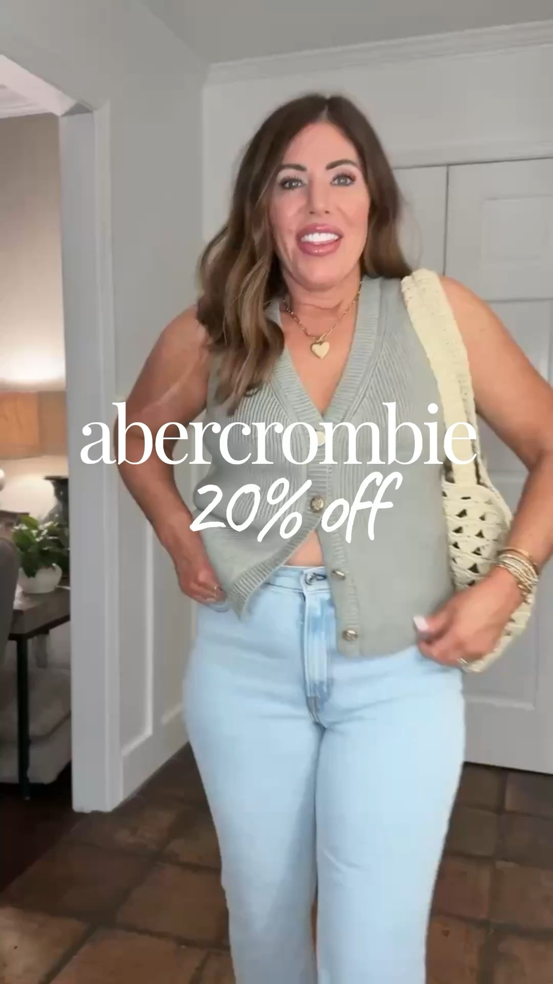 @abercrombie 20% off with code AFLTK

This sweater vest is super cute for spring and summer. It comes in other colors. I’m wearing a medium.😍

Ultra high-rise ankle straight jeans in the curve love fit. I’m wearing a 29 long.

This cute little straw tote bag is from @Target  I love the size perfect for spring and summer! On sale $24.50

Look for less sandals are from Amazon great quality, super comfy and versatile!

#LTKSaleAlert #LTKxAbercrombie #LTKMidsize