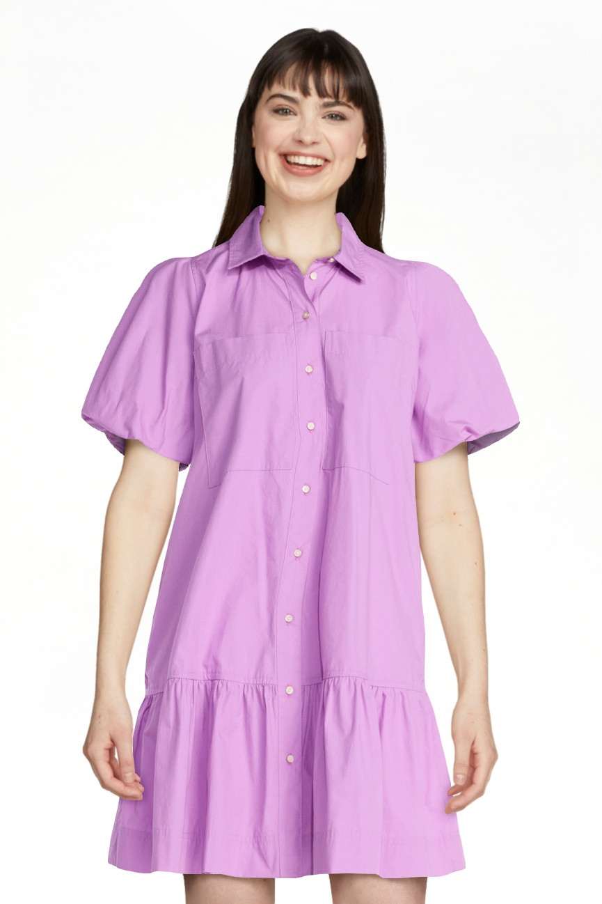 Free Assembly Women’s and Women's Plus Cotton Ruffle Mini Dress with Puff Sleeves, Sizes XS-4X | Walmart (US)
