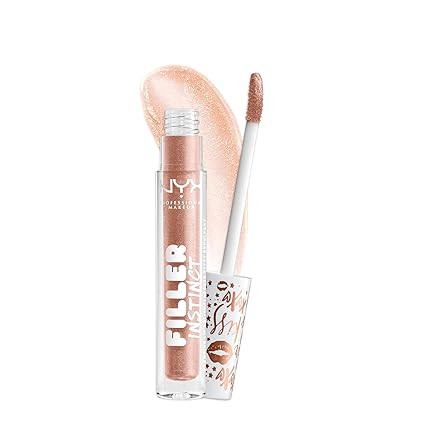 Amazon.com : NYX PROFESSIONAL MAKEUP Filler Instinct Plumping Lip Polish, Lip Plumper Gloss - Bru... | Amazon (US)