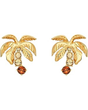 Amazon.com: Oscar de la Renta, Palm Tree Crystal Clip-On Earrings, Large, Topaz : Amazon Luxury | Amazon (US)