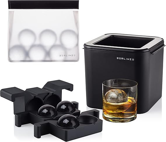 Premium Clear Ice Ball Maker Mold - Whiskey Ice Ball Maker Large 2.4 Inch - Crystal Clear Ice Mak... | Amazon (US)