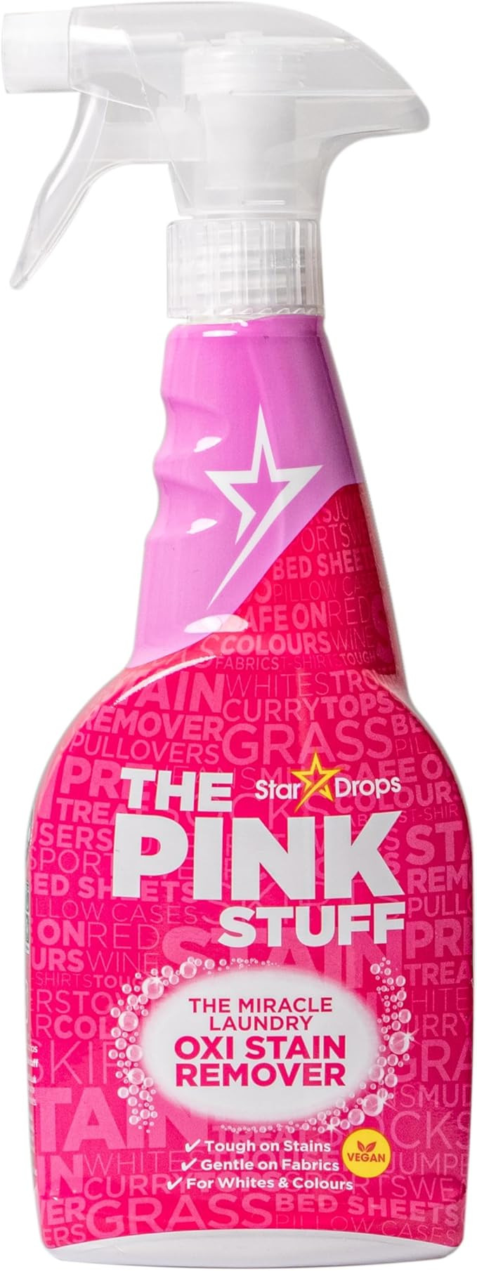Stardrops - The Pink Stuff - The Miracle Laundry Oxi Stain Remover Spray 500ml | Amazon (US)