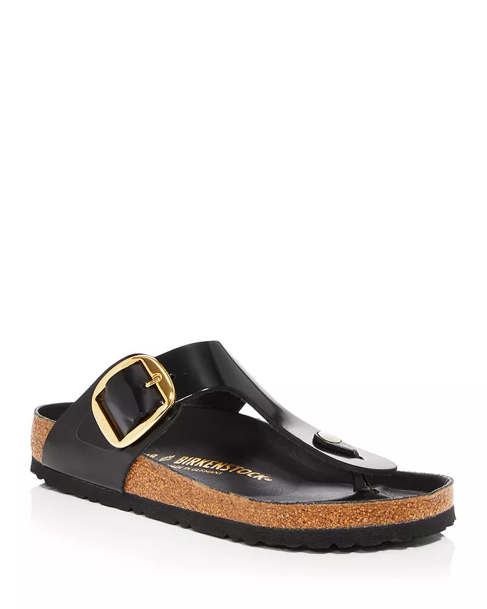 Women's Gizeh High Shine Big Buckle Thong Sandals | Bloomingdale's (US)