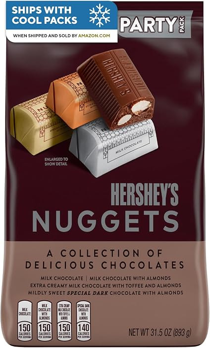 HERSHEY'S NUGGETS Assorted Chocolate Candy Party Pack, 26 oz | Amazon (US)