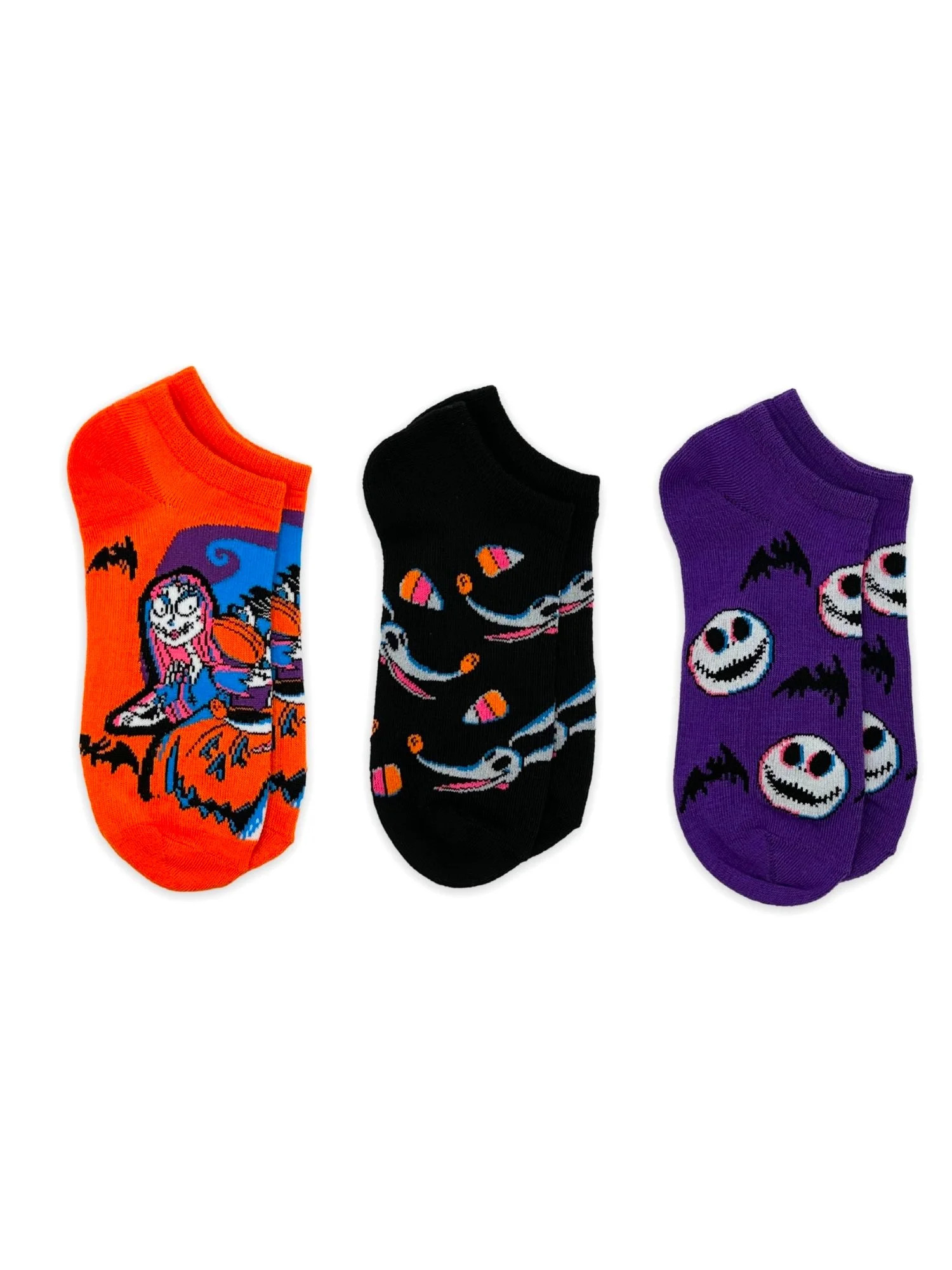 Disney Nightmare Before Christmas, Women's Halloween No-Show Socks, 3-Pack, Size 4-10 | Walmart (US)