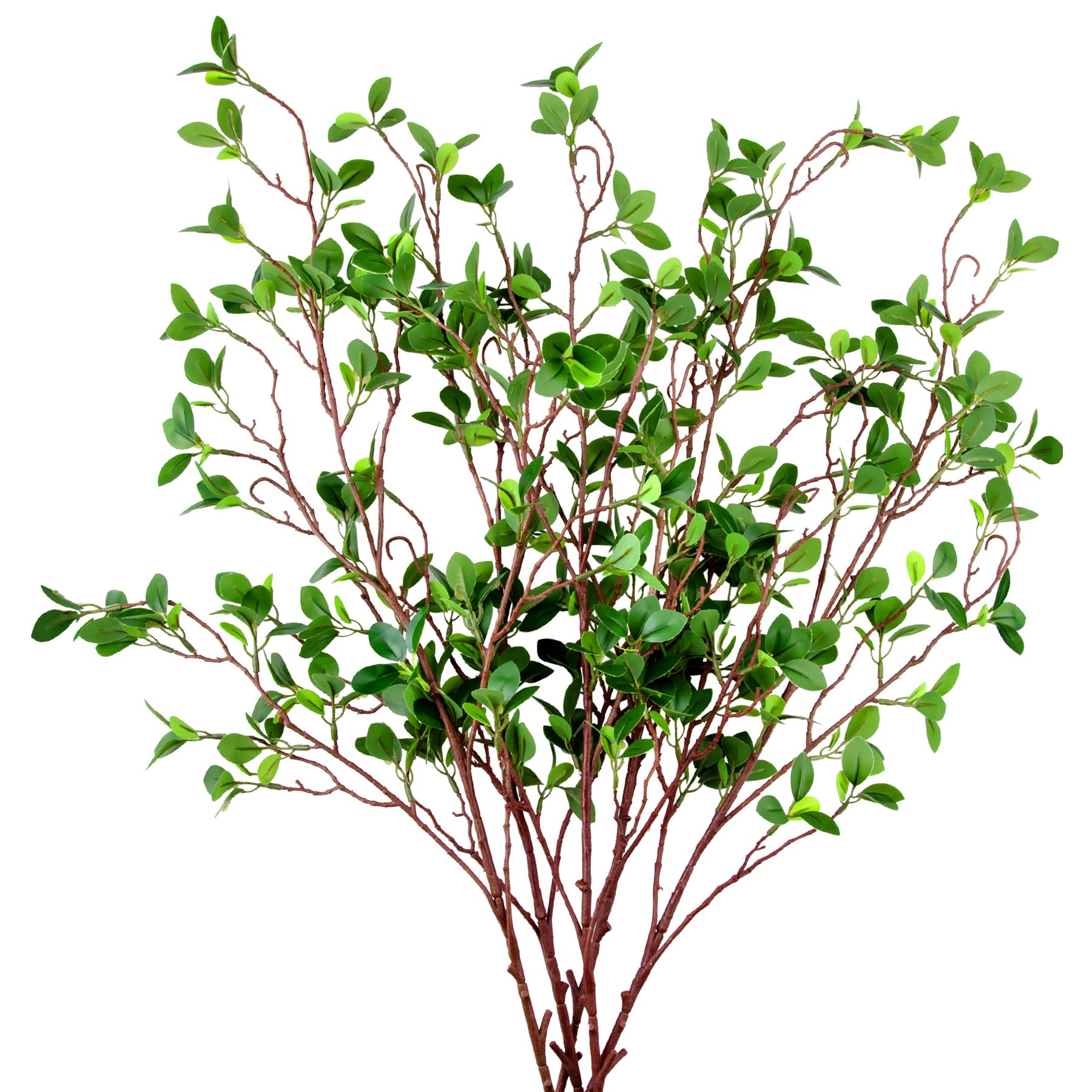 AUSTOR 5 Packs 45" Artificial Green Stems Bulk Faux Ficus Twig Eucalytus Green Branches Fake Shru... | Amazon (CA)