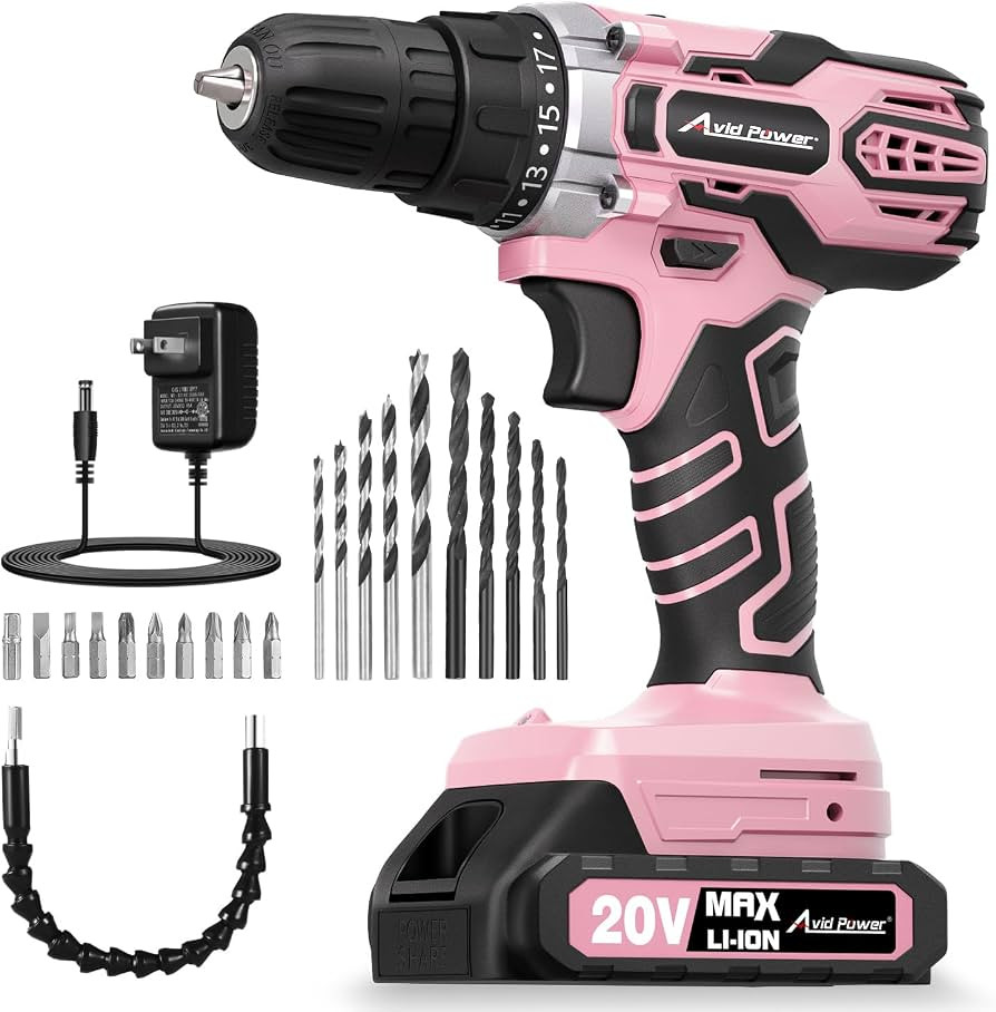 AVID POWER 20V MAX Power Drill Kit, Cordless Drill Set with Battery and Charger, 2 Variable Speed... | Amazon (US)