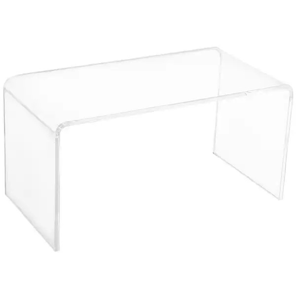 HomCom 32" Long Rectangle All Acrylic 20mm Thick Waterfall Coffee Table, Clear | Bed Bath & Beyond