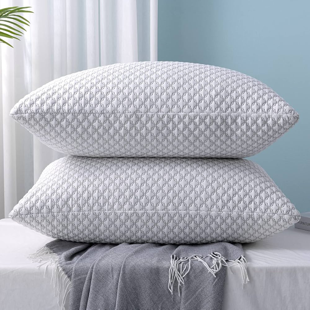 Molblly King Pillow Shredded Memory Foam Bed 2 Pack King Pillows for Sleeping 20x36 in, Adjustabl... | Amazon (US)