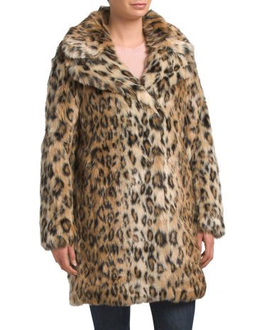 Leopard Faux Fur Coat | TJ Maxx