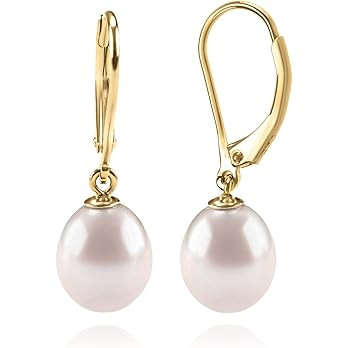 PAVOI Handpicked AAA+ Quality Freshwater Cultured Pearl Earrings Leverback Dangle Stud Pearl Earr... | Amazon (US)