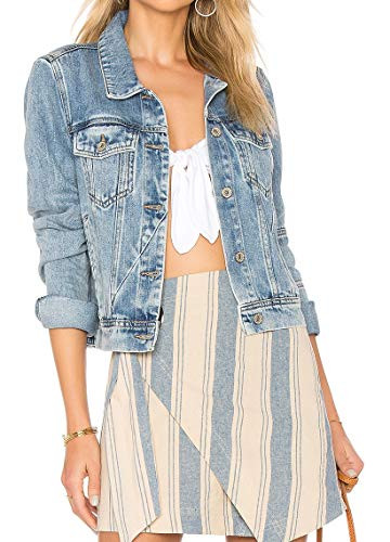 Free People Women's We The Free Rumors Denim Jacket, Indigo Blue, Small | Amazon (US)