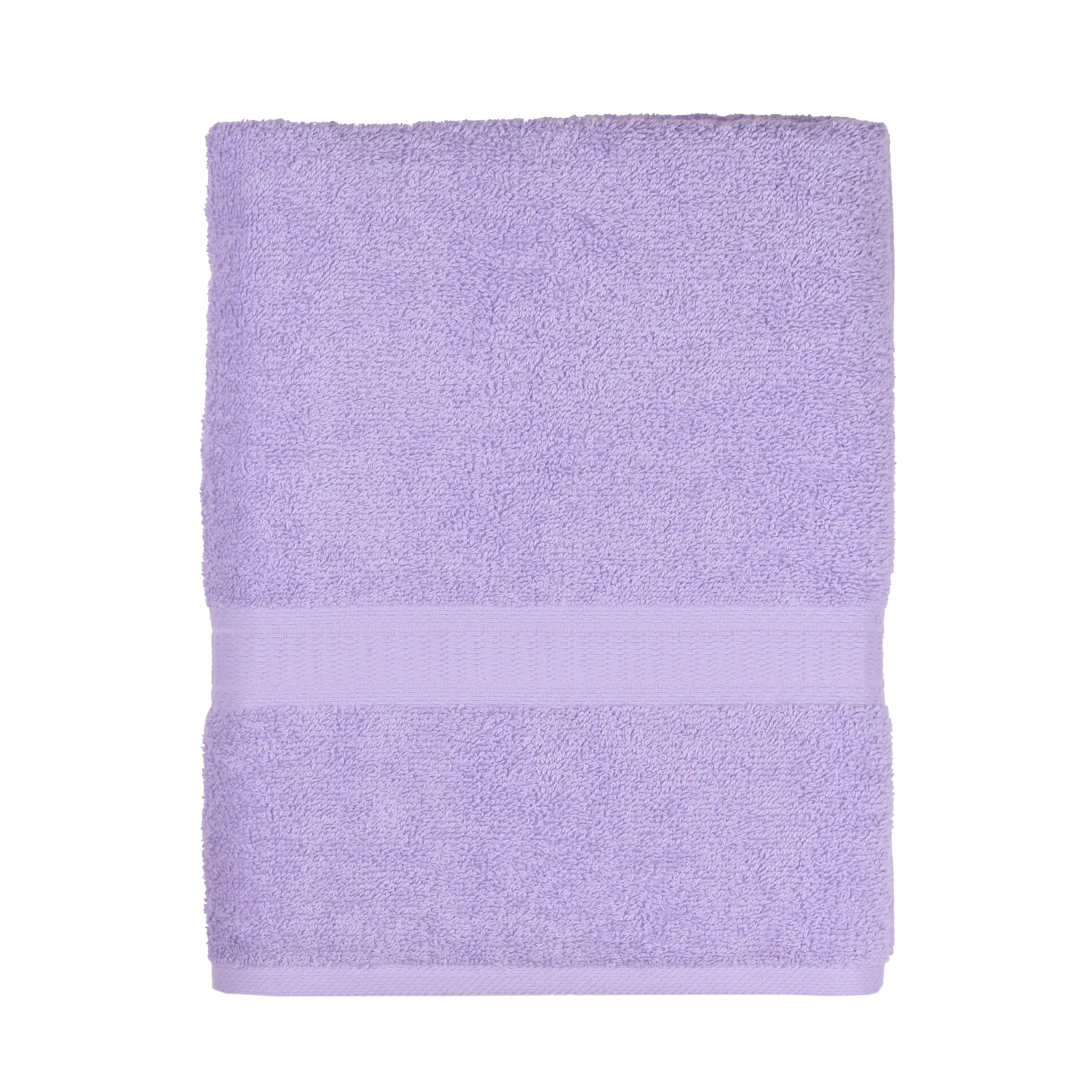 Mainstays Solid Bath Towel, Lavender - Walmart.com | Walmart (US)