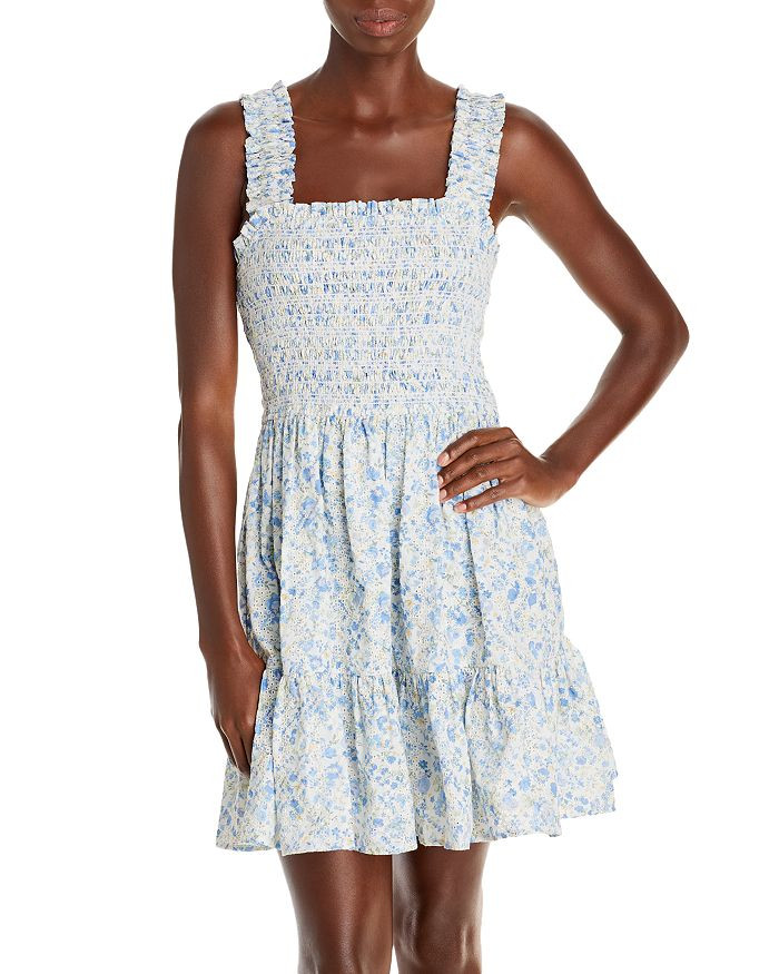 AQUA Smocked Floral Print Dress - 100% Exclusive Back to Results -  Women - Bloomingdale's | Bloomingdale's (US)