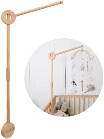 Sasa Wooden Crib Mobile Arm - Baby Mobile Holder for Crib (100% Beech Wood, 30 inch) with Strong ... | Amazon (US)