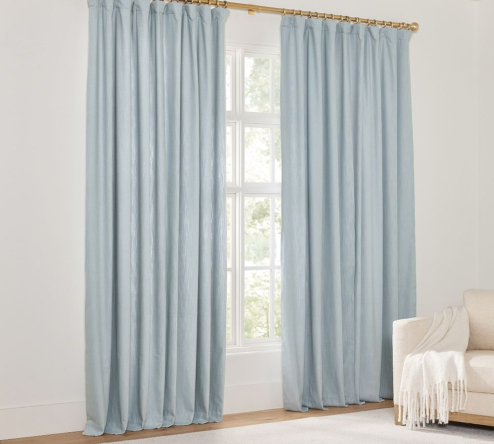 Sullivan Textured Cotton Curtain | Pottery Barn (US)