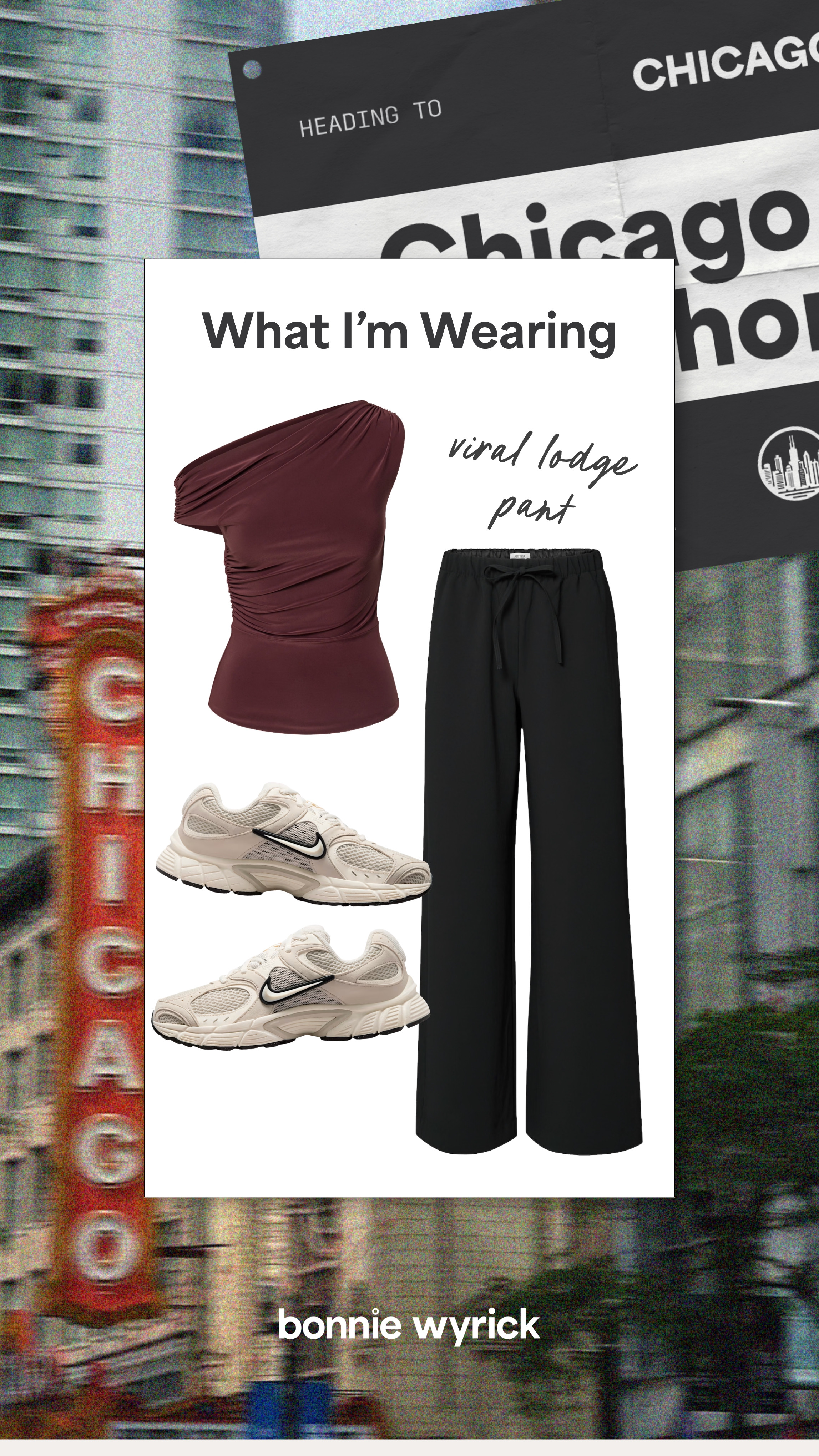 What I wore for the Chicago marathon - Friday expo! formal look, aritzia lodge pant, aritzia top, nike sneakers, ootd 

 #LTKSeasonal #LTKMidsize