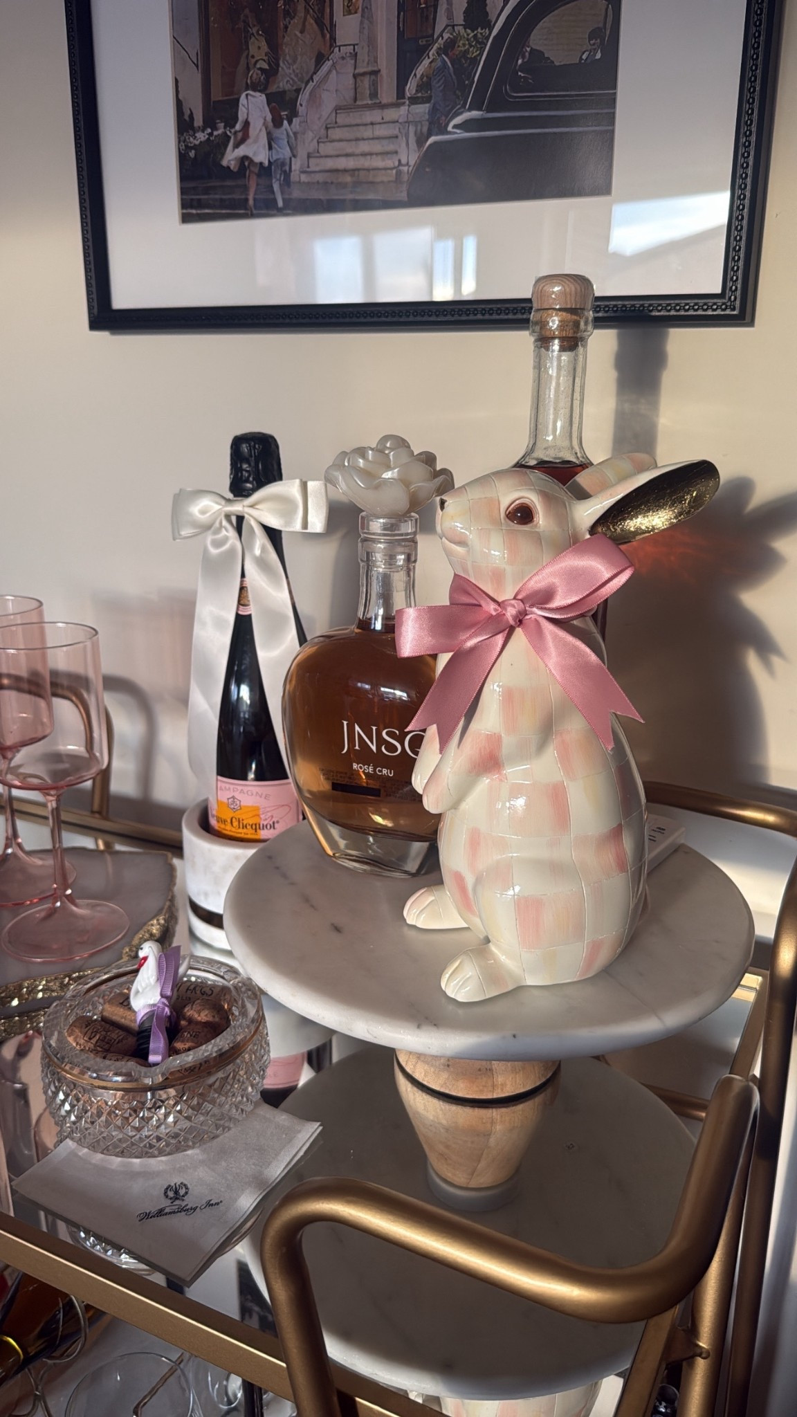 Easter Spring Bar Cart 🐰💗✨

Target finds
Mackenzie Childs 
Anthro home decor 

#LTKHome #LTKSeasonal #LTKdayinmylife